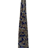 Alfani Mens Blue & Brown 100% Silk Patterned Necktie Made In Italy