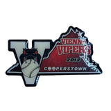 Vienna Vipers 2012 Cooperstown Baseball Pin With Metal Backing & Secure Clasp