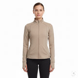 Gottex Women’s Taupe Full-Zip Long Sleeve Lightweight Sweater Size S - New