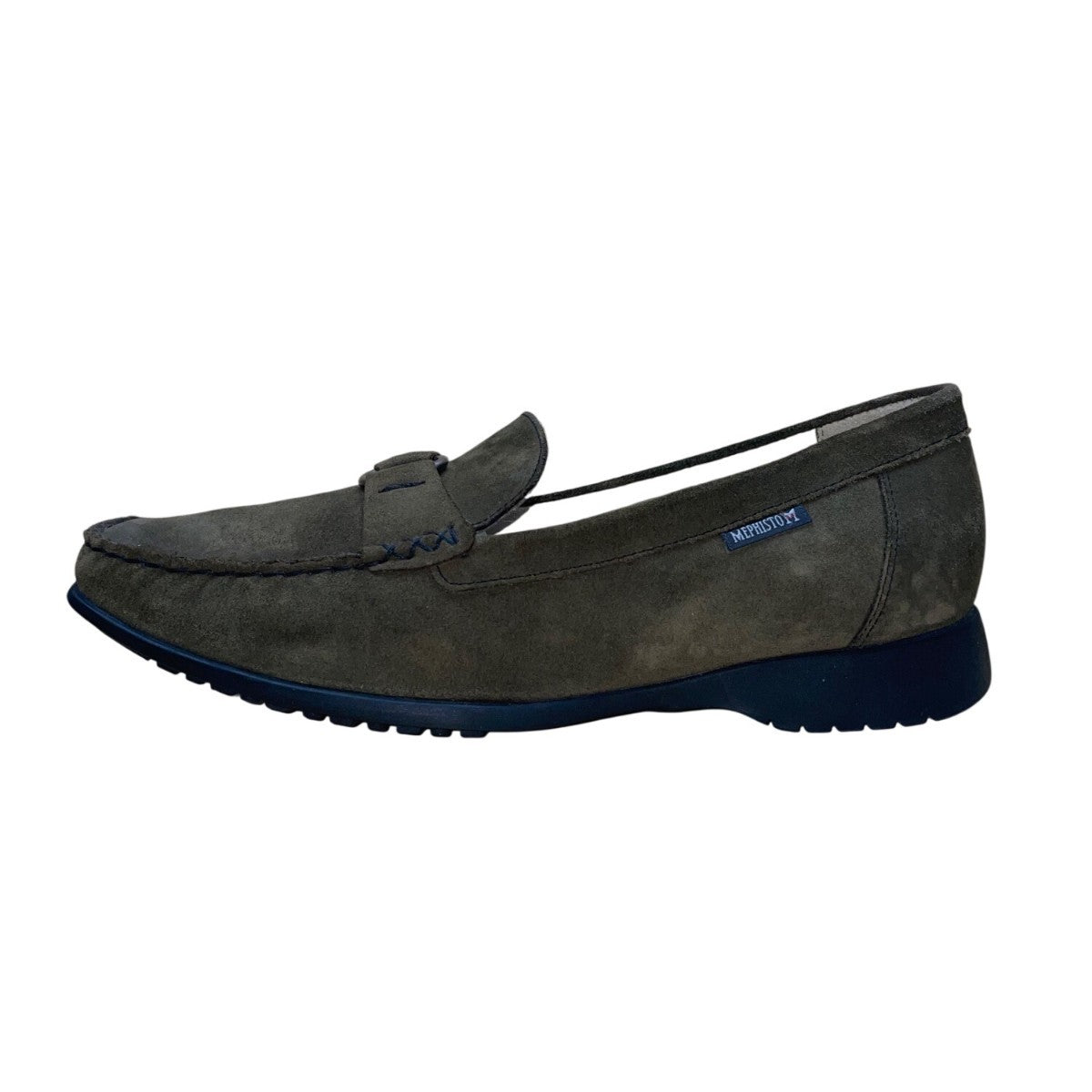 Mephisto Women’s Dark Green Suede Cool-Air Technology Slip-On Loafers Size 9.5US