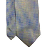 Brooks Mens Gold/Blue 100% Silk Tie Geometric Pattern Classic Style