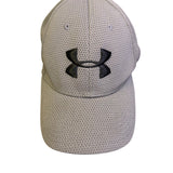 Under Armour Unisex Gray Stretch Fit Baseball Cap Embroidered Logo Sz MD/LG