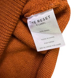 The Reset Womens Rust Wool Knit Short Sleeve Sweater Stylish Size XS