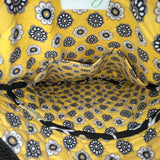 Vera Bradley Women’s Black Floral Quilted Adjustable Strap Crossbody Bag