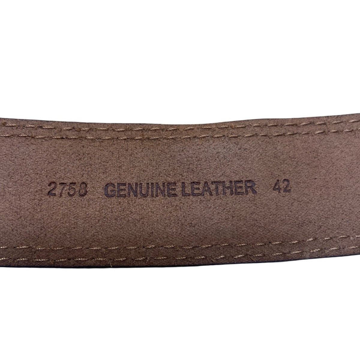 Genuine Leather Mens Brown Belt With Silver Buckle Casual Accessory Sz 49