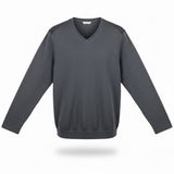Calvin Klein Mens Medium Grey Cotton V-Neck Liquid Rib Long Sleeve Sweater Sz XL