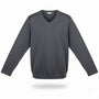 Calvin Klein Mens Medium Grey Cotton V-Neck Liquid Rib Long Sleeve Sweater Sz XL