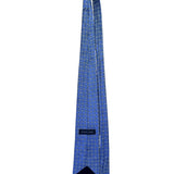 Geoffrey Beene Mens Blue Silk Geometric Pattern Necktie