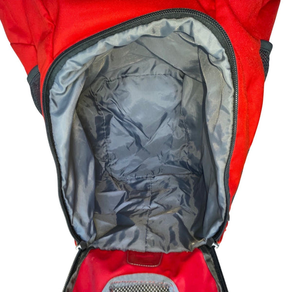 The North Face Unisex Red & Gray Nylon Multiple Compartments Sweeper Backpack