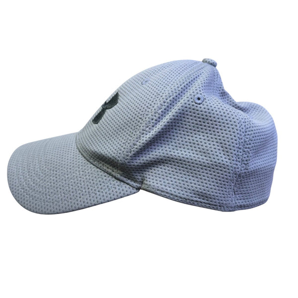 Under Armour Unisex Gray Stretch Fit Baseball Cap Embroidered Logo Sz MD/LG