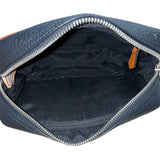 Dooney & Bourke Black Pebbled Leather Tan Trim & Adjustable Strap Crossbody Bag