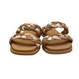 Vita Women’s Brown Synthetic Multi Braided Slide Sandals Size 6M