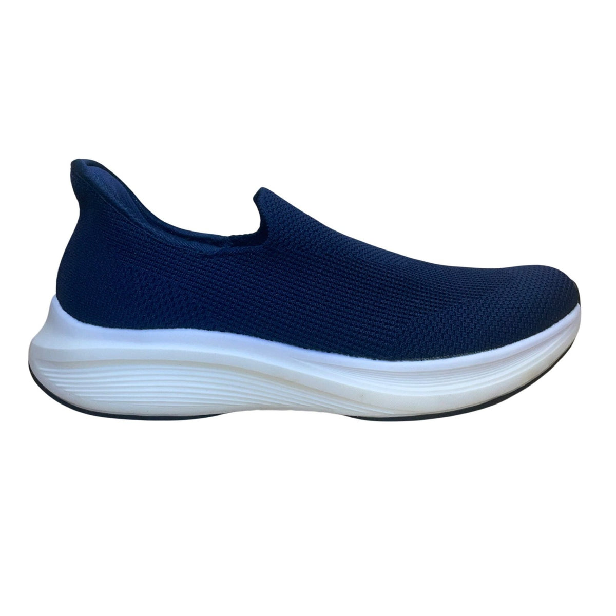 Bruno Marc Men’s Navy Blue Slip-On Knit Athletic Shoe Sneakers Size 11