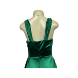 Moda Glam Women’s Green Long Evening Haltered Dress Sz 10