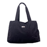 Chicos Women’s Black Nylon Zippered Pockets Travelers Shoulder Straps Tote Bag