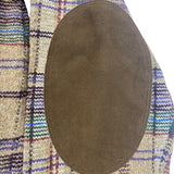 Vintage Polo Ralph Lauren Mens Plaid Knit Sweater With Elbow Patches Sz L - New