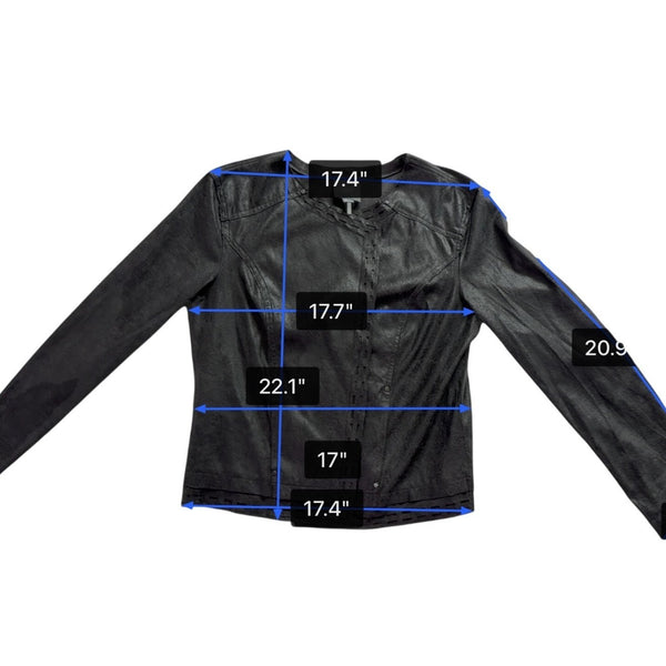 Lysse Womens Black  Jacket Large Lightweight Textured Asymmetrical