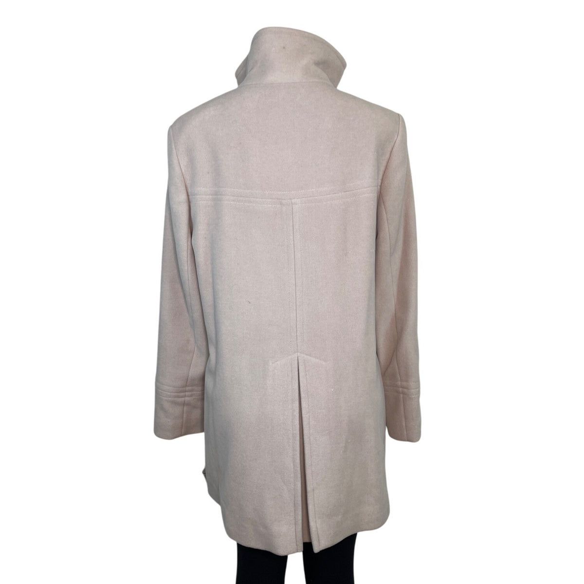 Larry Levine Women's Beige Double-Breasted Turtleneck Coat Sz 12 - New