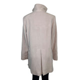 Larry Levine Women's Beige Double-Breasted Turtleneck Coat Sz 12 - New