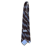 Golden Creation Mens Brown Striped & Polka Dot Tie Classic Design 