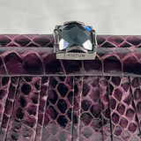Kotur Women's Purple Snakeskin Evening Clutch Sz S