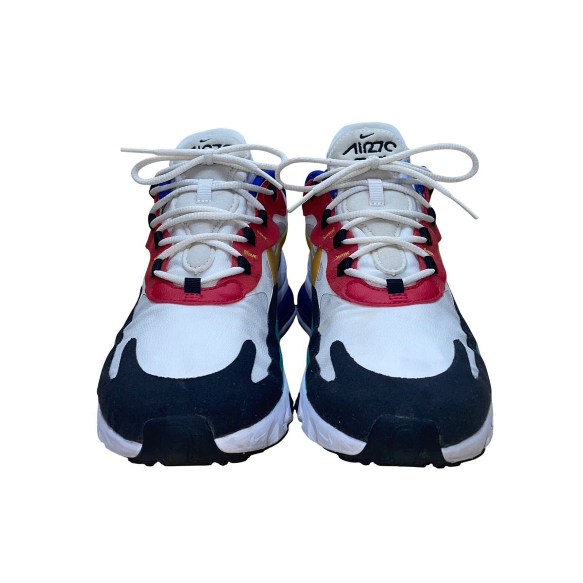 Nike Men’s White & Blue Multicolor Air Max 270 React Sneakers Size 8.5