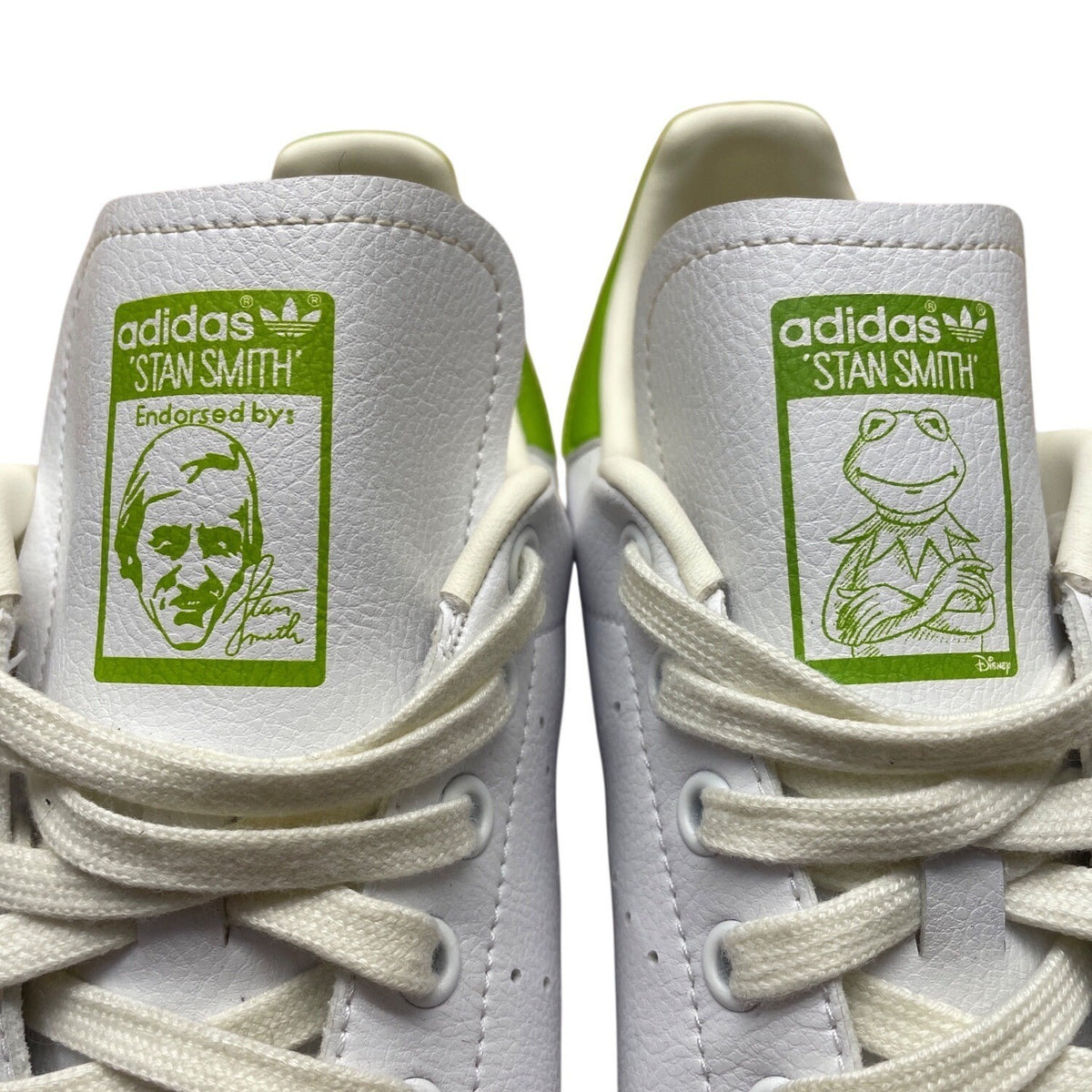 Adidas Stan Smith Men’s White & Green Kermit The Frog Lace Up Sneakers Size 9.5