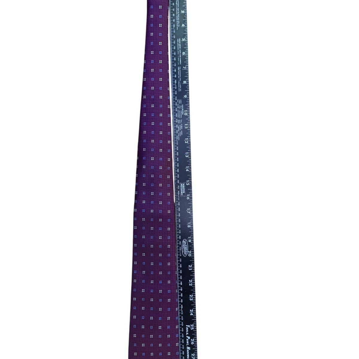 Cruise Club Mens Burgundy Microfiber Tie Purple Patterned Handmade Necktie