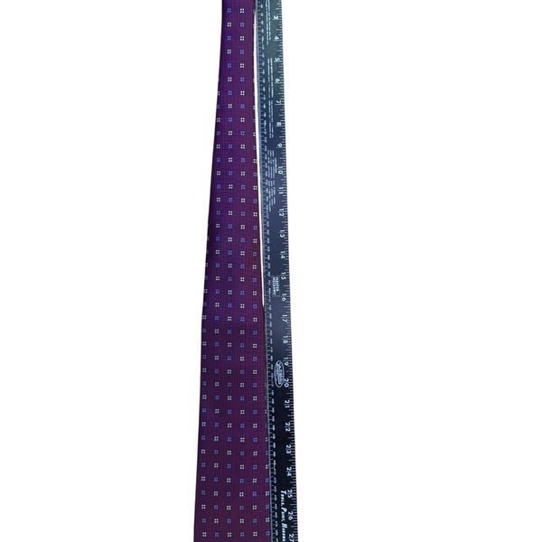 Cruise Club Mens Burgundy Microfiber Tie Purple Patterned Handmade Necktie
