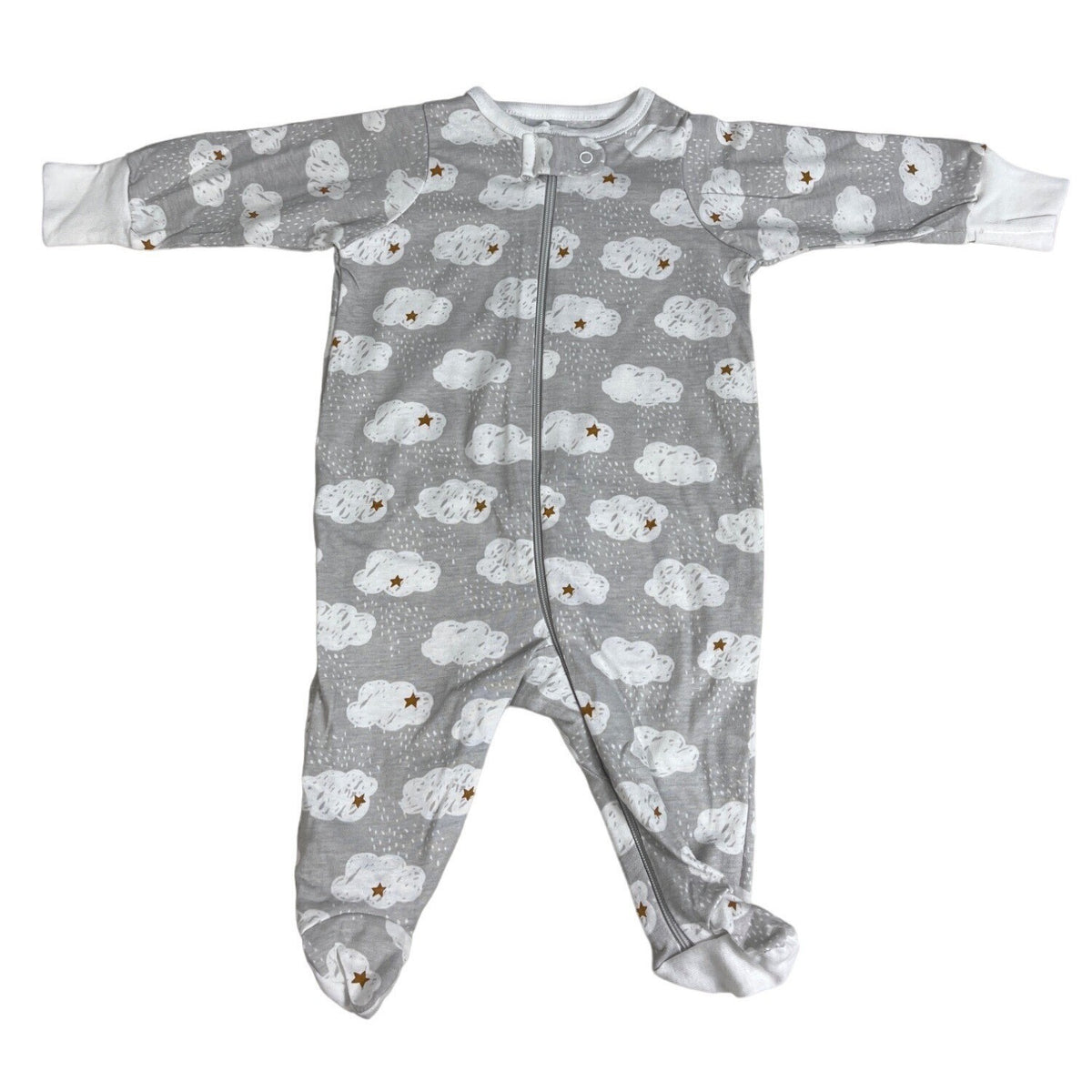 Gerber Toddler Baby Gray and White Jumpsuit 3 Piece Set Sz 0M
