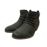 Earth Origins Women’s Olive Perforated Suede Collette Cheryl Ankle Boots Size 8