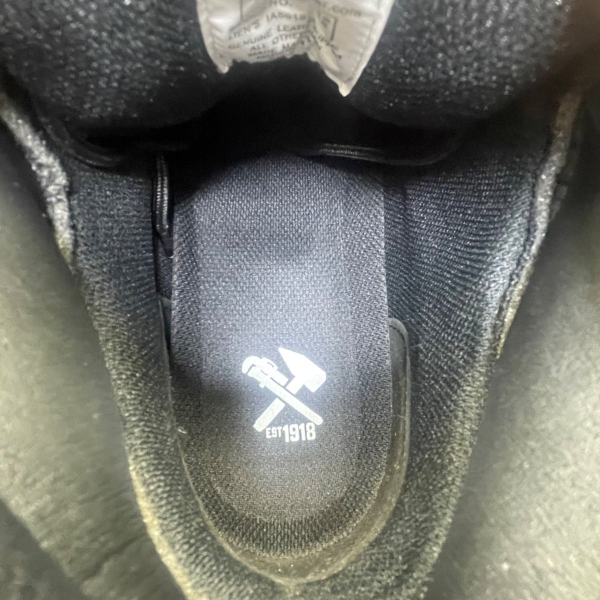 Mens Black Work Boots ASTM Steel Toe Slip-Resistant Size 10M