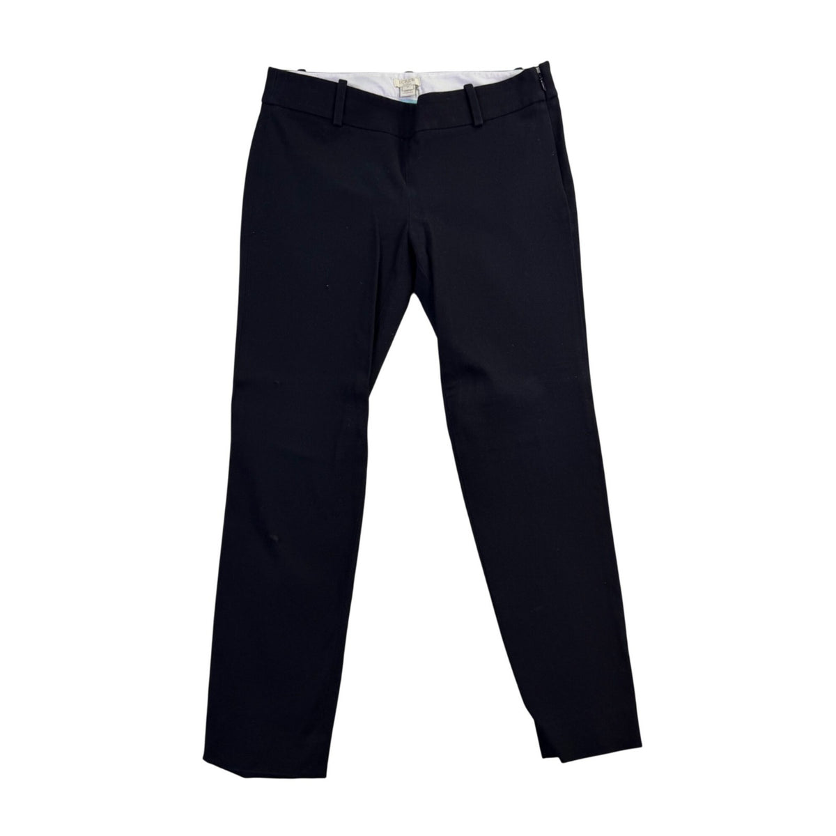 J. Crew Womens Black Cotton Stretch Slim Fit Dress Pants Classic Style Size 2