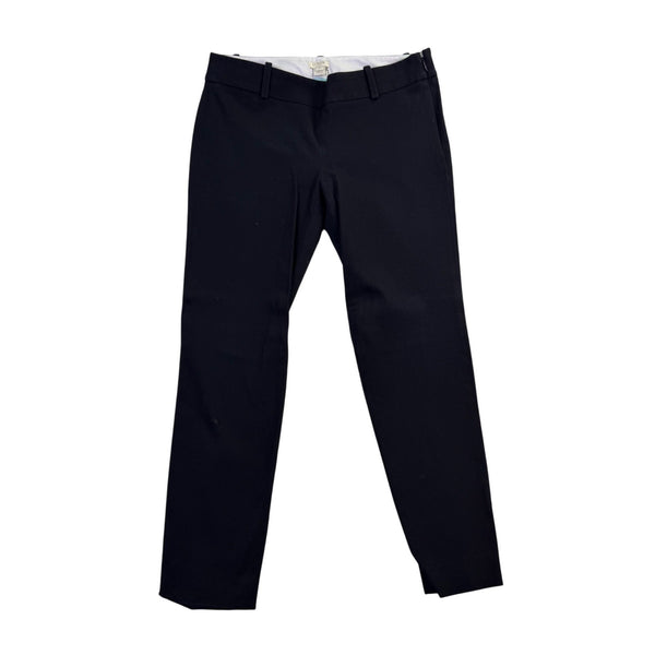 J. Crew Womens Black Cotton Stretch Slim Fit Dress Pants Classic Style Size 2