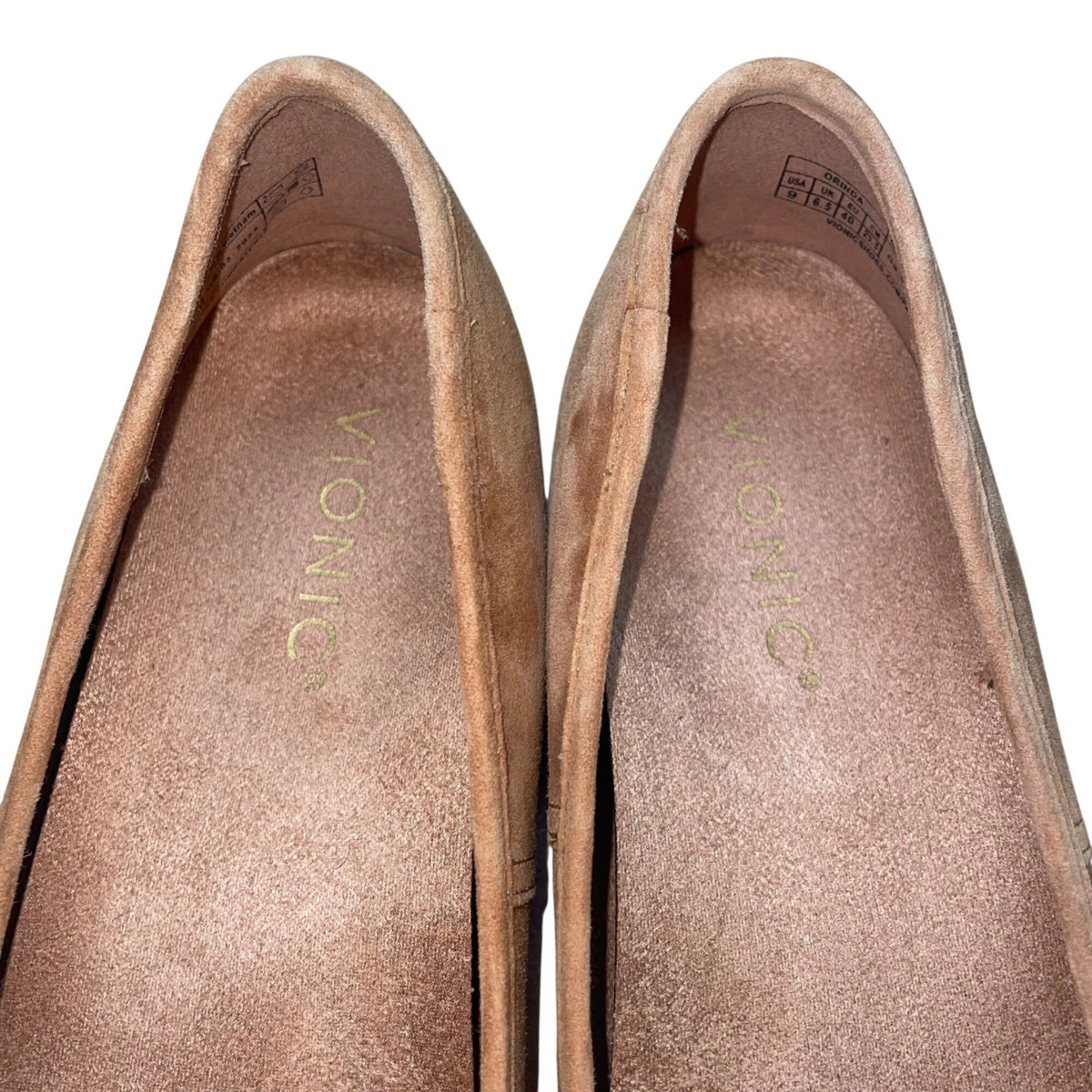 Women’s Camel Brown Suede Orinda Pointed Toe Ballet Flats Size 9