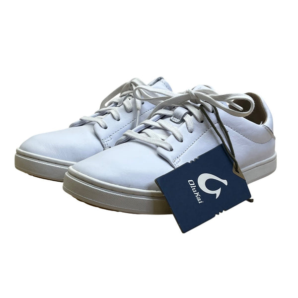 Olukai Womens White Leather Pehuea Li Zulu Premium Footwear Sneakers Size US 6W