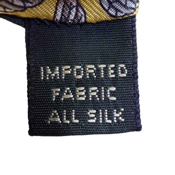 Bert Pullitzer  Yellow & Navy Silk Mens Patterned Tie By Beau Ties