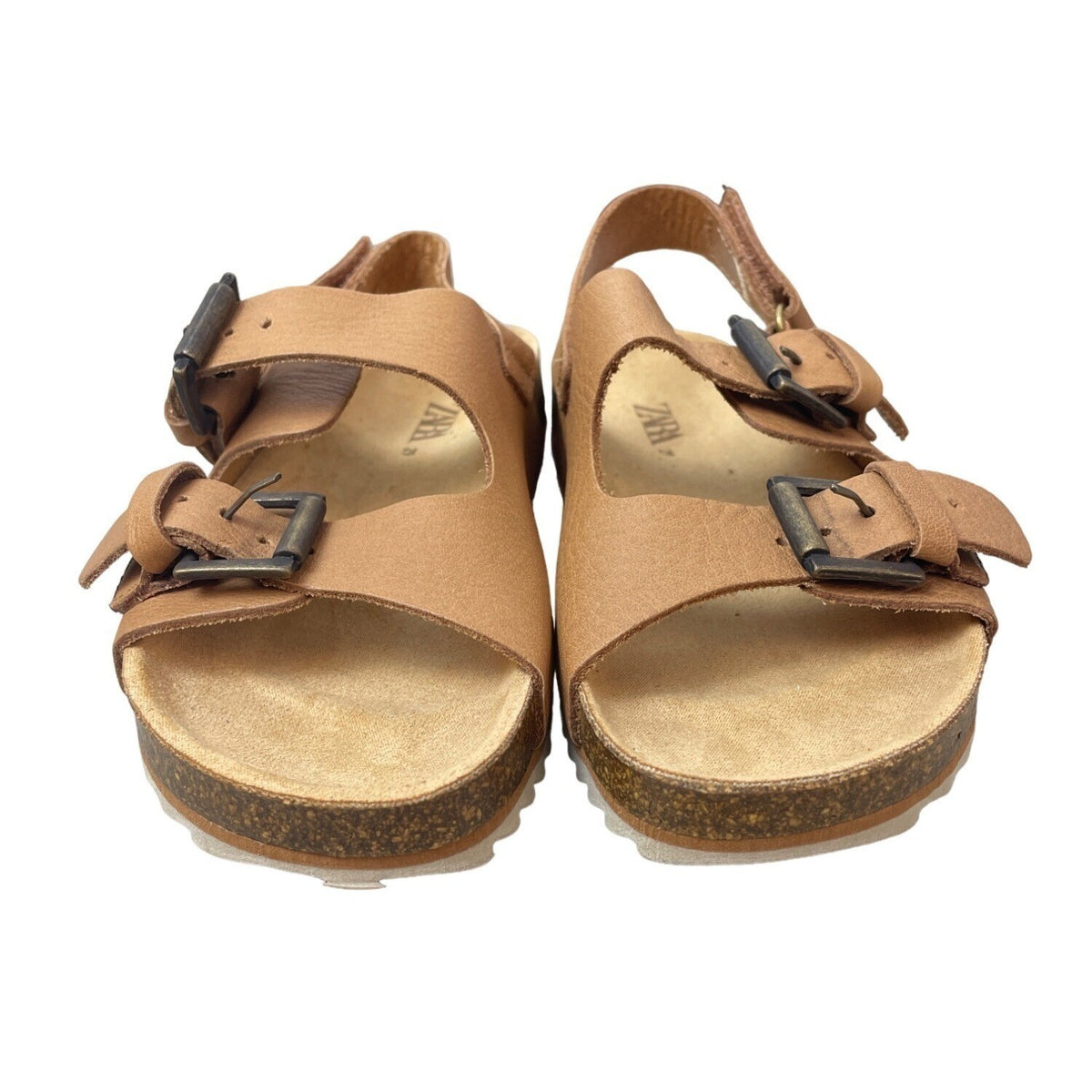 Zara Youth Girl's Tan Brown Strapped Sandals Sz 29 (11.5 US) - NWOB