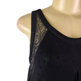 Free People Womens Black Sleeveless Drop Waist Dress Flared Hem Sz S