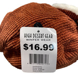 High Desert Gear Unisex Corduroy Faux Fur Trapper Ear Flaps Brown Cream One Size