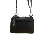 Baggallini Women’s Black Nylon Adjustable Strap Multi-Compartment Crossbody Bag