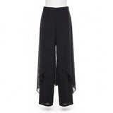 Jeffrey & Dara Womens Black Evening Palazzo Pants Sheer Overlay Ready Size 8