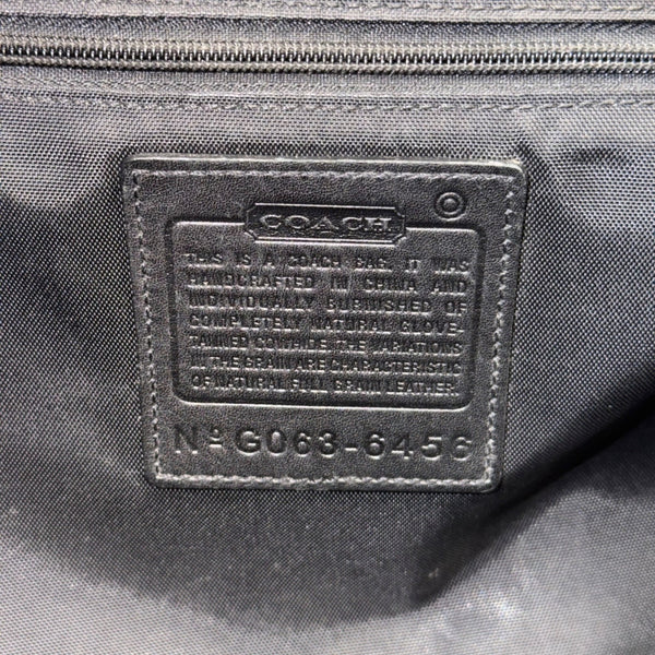 Coach Men’s Black Leather Adjustable Strap Turn Lock Barclay Briefcase Bag