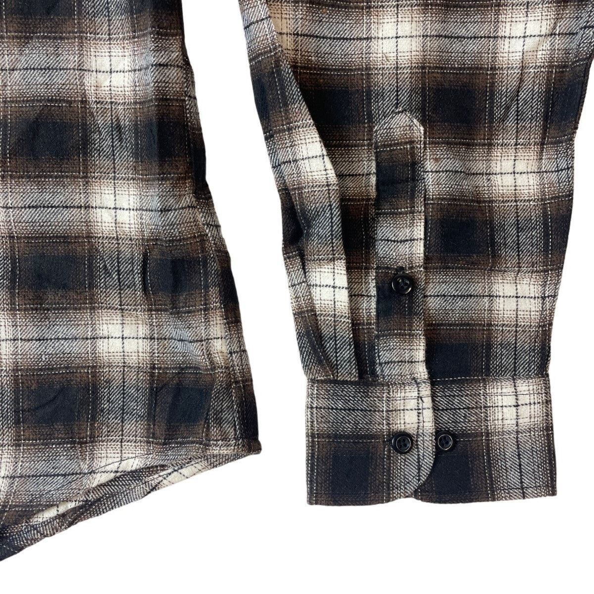 Men's Brown Plaid Button Up Long Sleeve Shirt Sz XXL