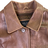 Wilsons Leather Womens Brown Genuine Leather Jacket Thinsulate Lining Sz M