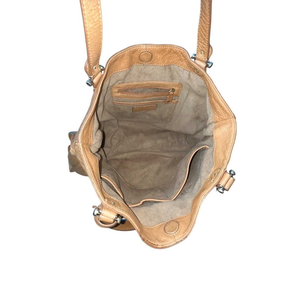 Liz Claiborne Women's Light Brown Leather Shoulder Bag Sz L