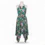 M&S Womens Green Floral Handkerchief Hem Dress Size EUR 40 - USA 9