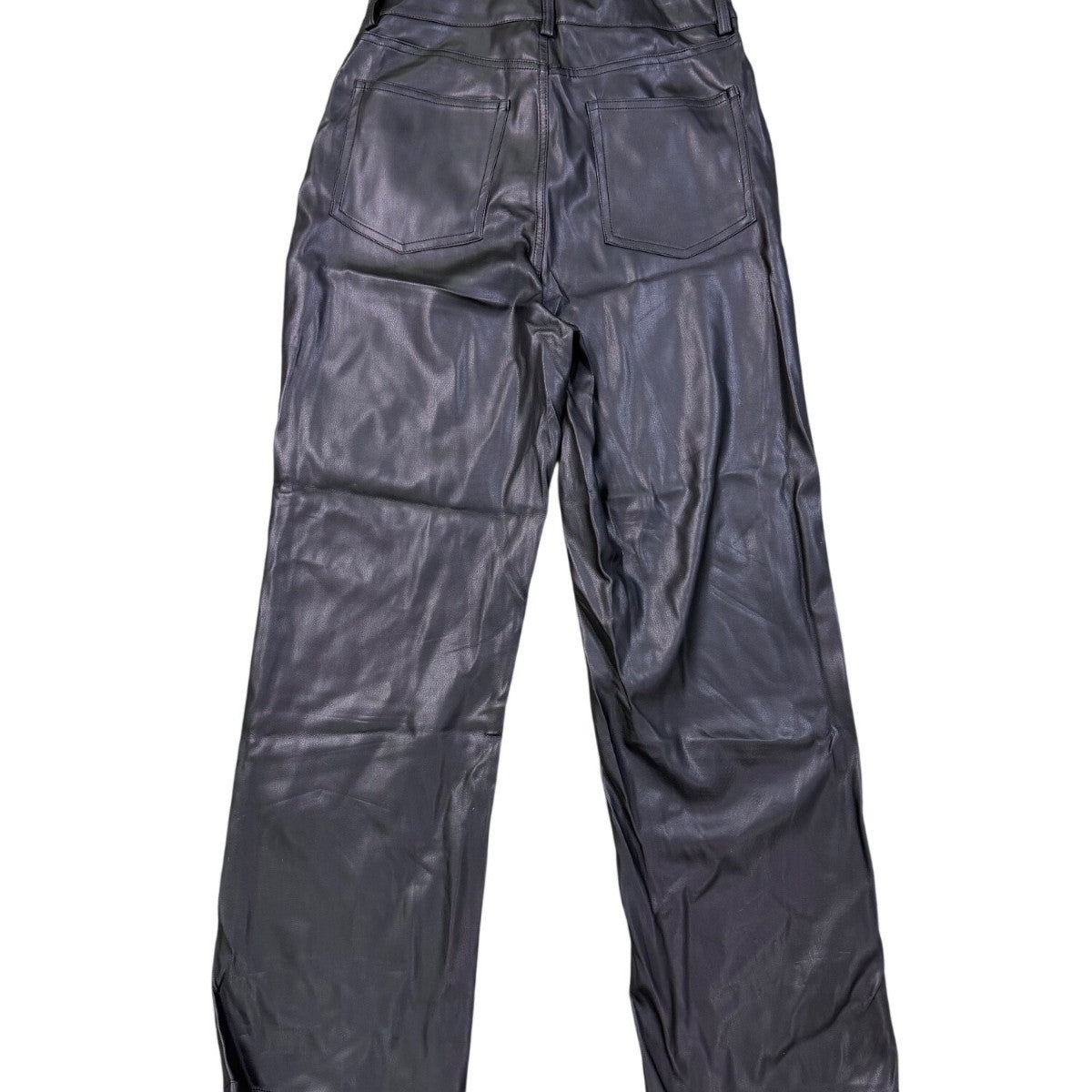 Justfab Womens Black Faux Leather Pants Size M