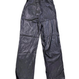 Justfab Womens Black Faux Leather Pants Size M