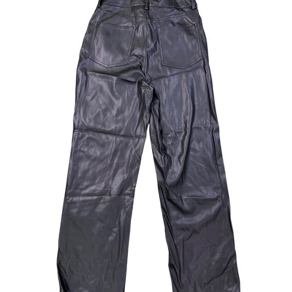 Justfab Womens Black Faux Leather Pants Size M